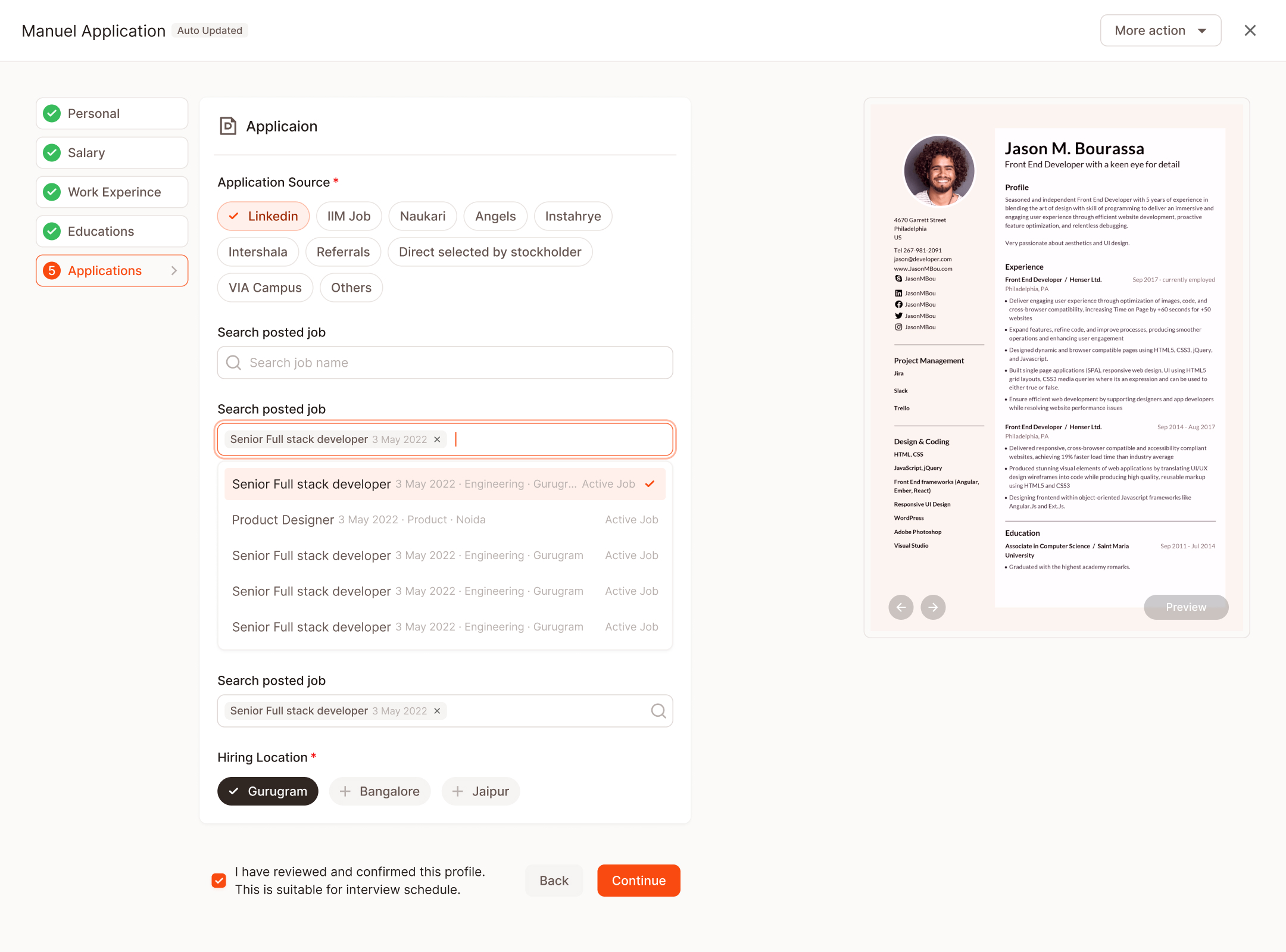 HR Tech Onboarding Flow
 — Figma component