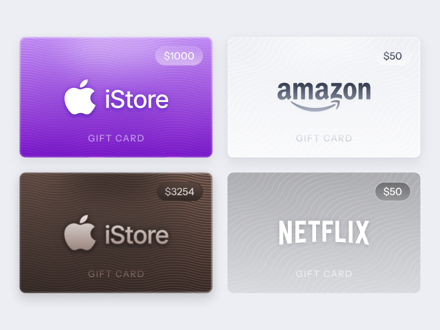 GIFT CARD for Apple & Amazon — Figma component