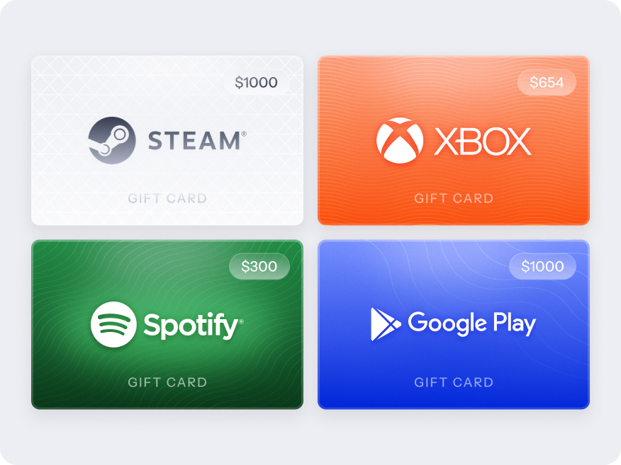 GIFT CARD for G Play, Spotify & Xbox — Figma component