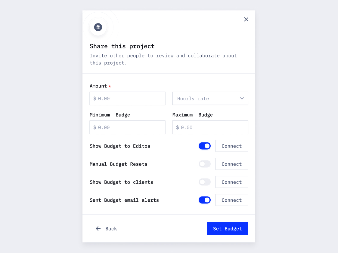 Set Budget — Figma component